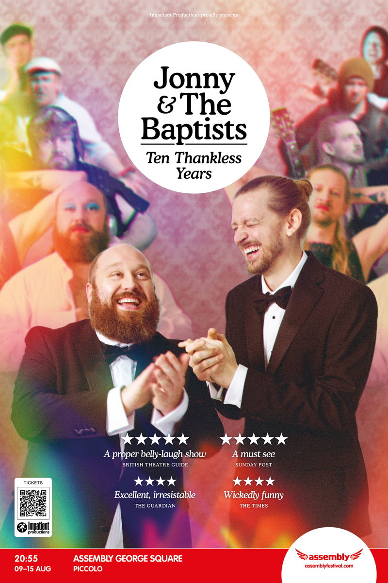 The poster for Jonny & The Baptists: Ten Thankless Years