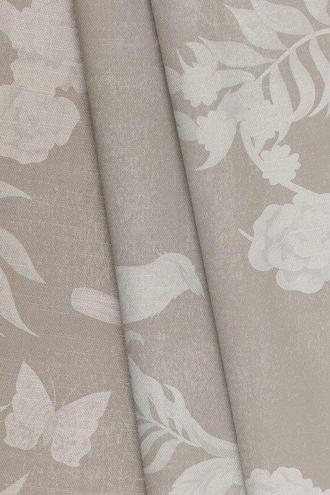 cream chinoiserie fabric with birds pattern image