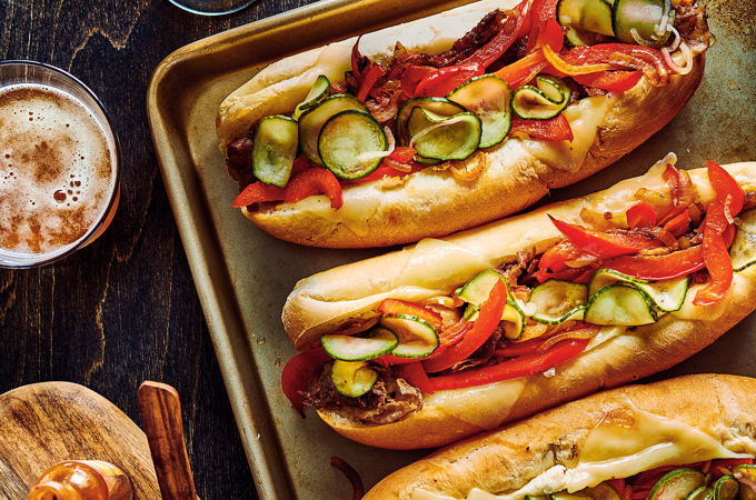 Beef and Bell Pepper Subs