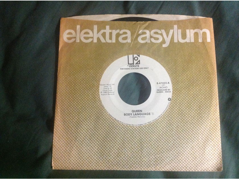 Queen - Body Language Elektra Records Promo Single Mono/Stereo Vinyl 45 NM