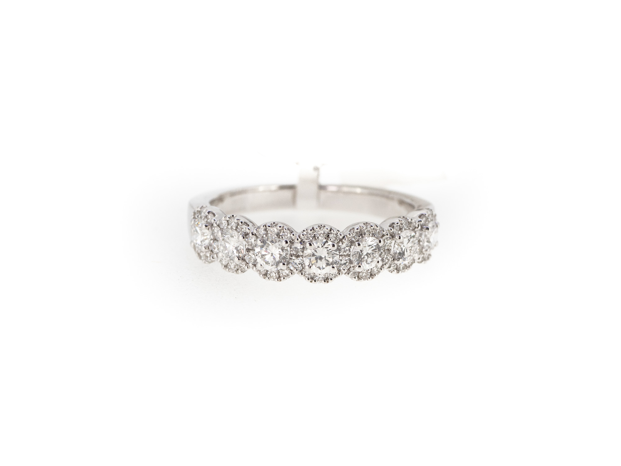 halo diamond wedding band