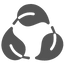 Leaf in circles, earth friendly