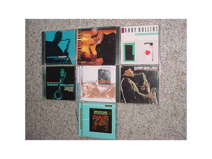 Sonny Rollins jazz cd lot of 7 cd's - Meets Hawks,sonny volume two,self titled saxophone colossus,on impulse,more!