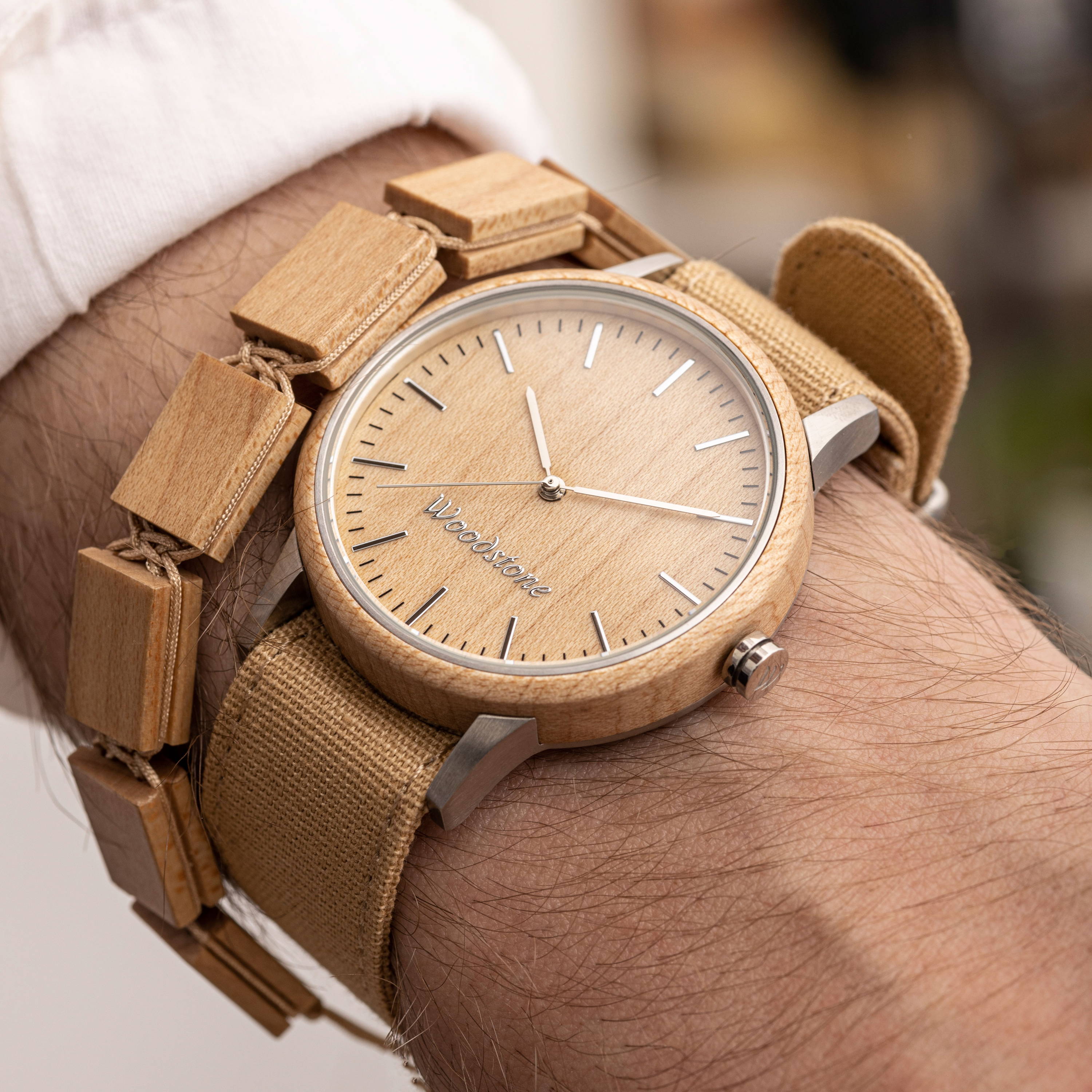 Woodstone wooden watches perfect anniversary gifts for man maple wood