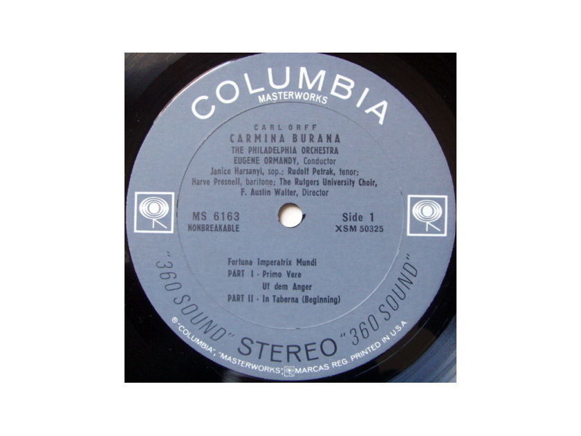 Columbia 2-EYE / EUGENE ORMANDY, - Carl Orff Carmina Burana, MINT!