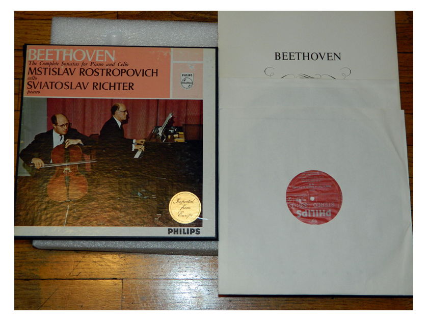Rostropovich/Richter- Beethoven - The Complete Sonatas For Piano & Cello Philips 3-LPs