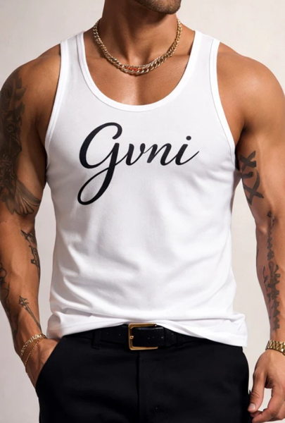 White GVNI Script Men’s Singlet
