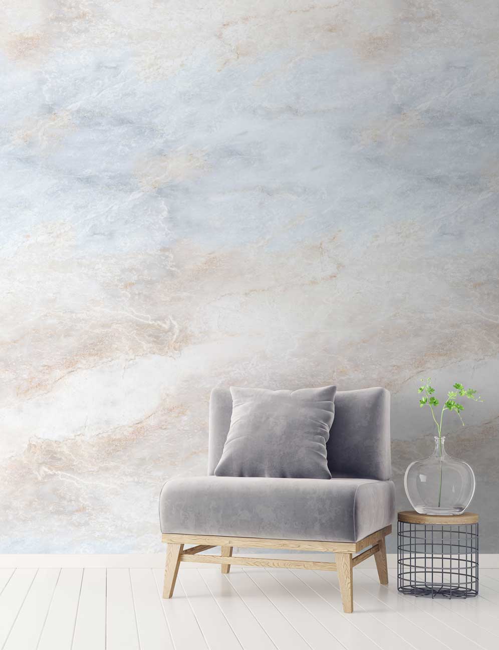 Cream Soft Marble Wallpaper- Feathr Wallpapers