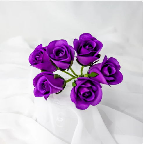 Purple Velveteen Bud - Realistic Artificial Flowers - Image 3