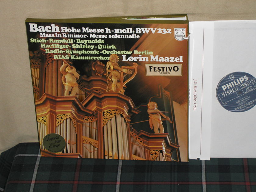 Maazel/RSOB - Bach Mass in Bm (2LP Boxset) Philips Import Pressing 6770