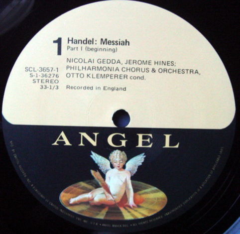 EMI Angel / KLEMPERER-SCHWARZKOPF, - Handel Messiah, MI...
