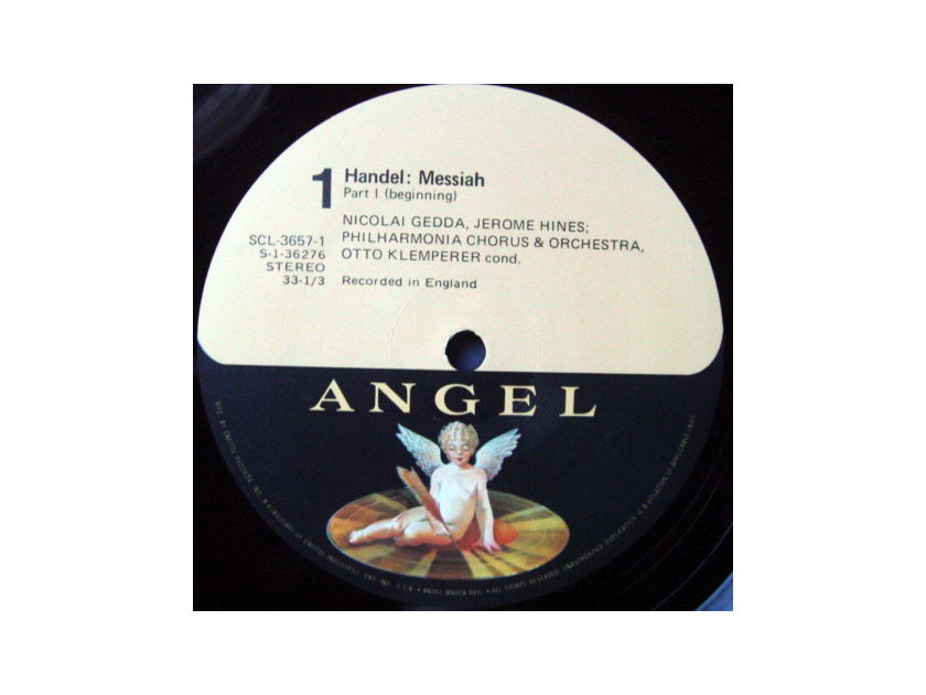 EMI Angel / KLEMPERER-SCHWARZKOPF, - Handel Messiah, MINT, 3LP Box Set!