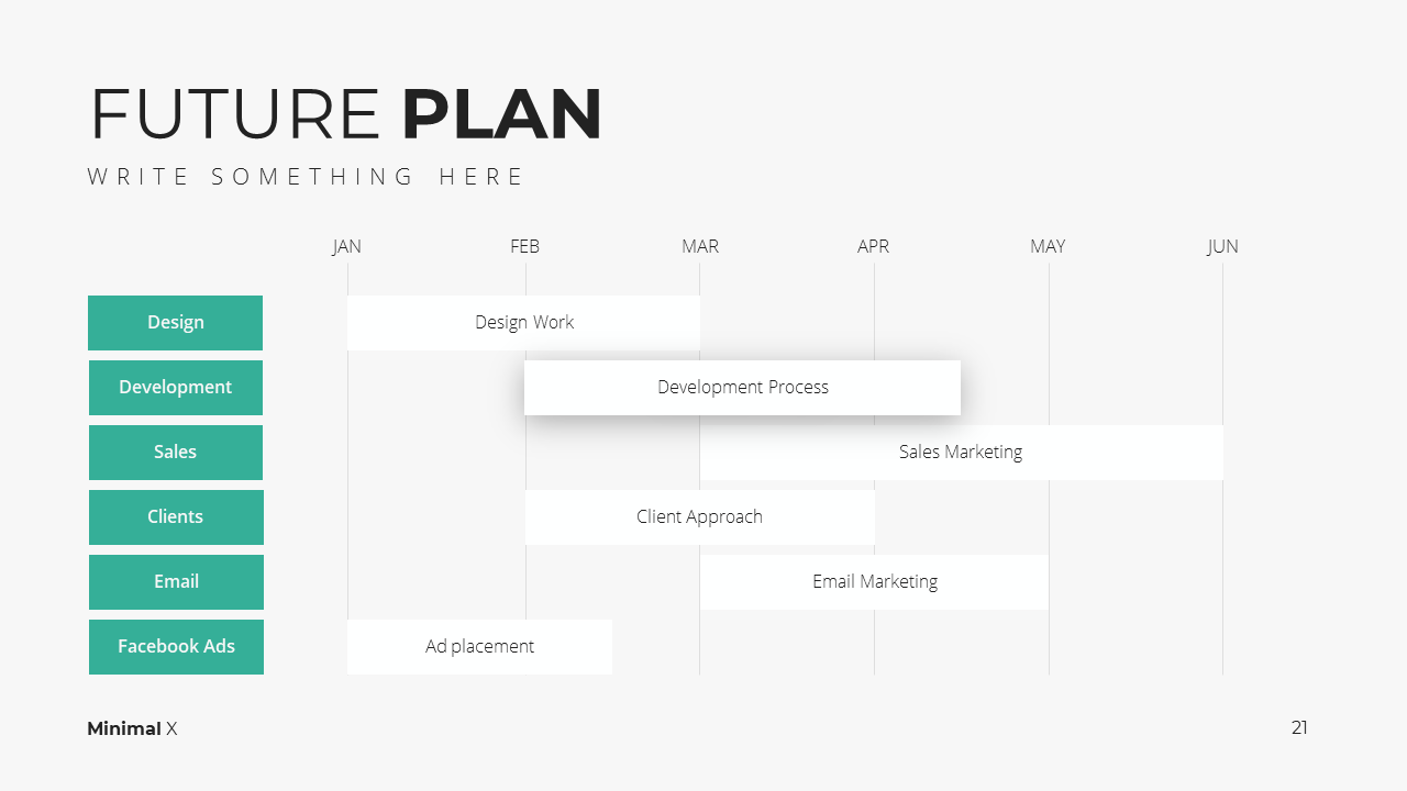Minimal X Company Profile Presentation Template Future Plans