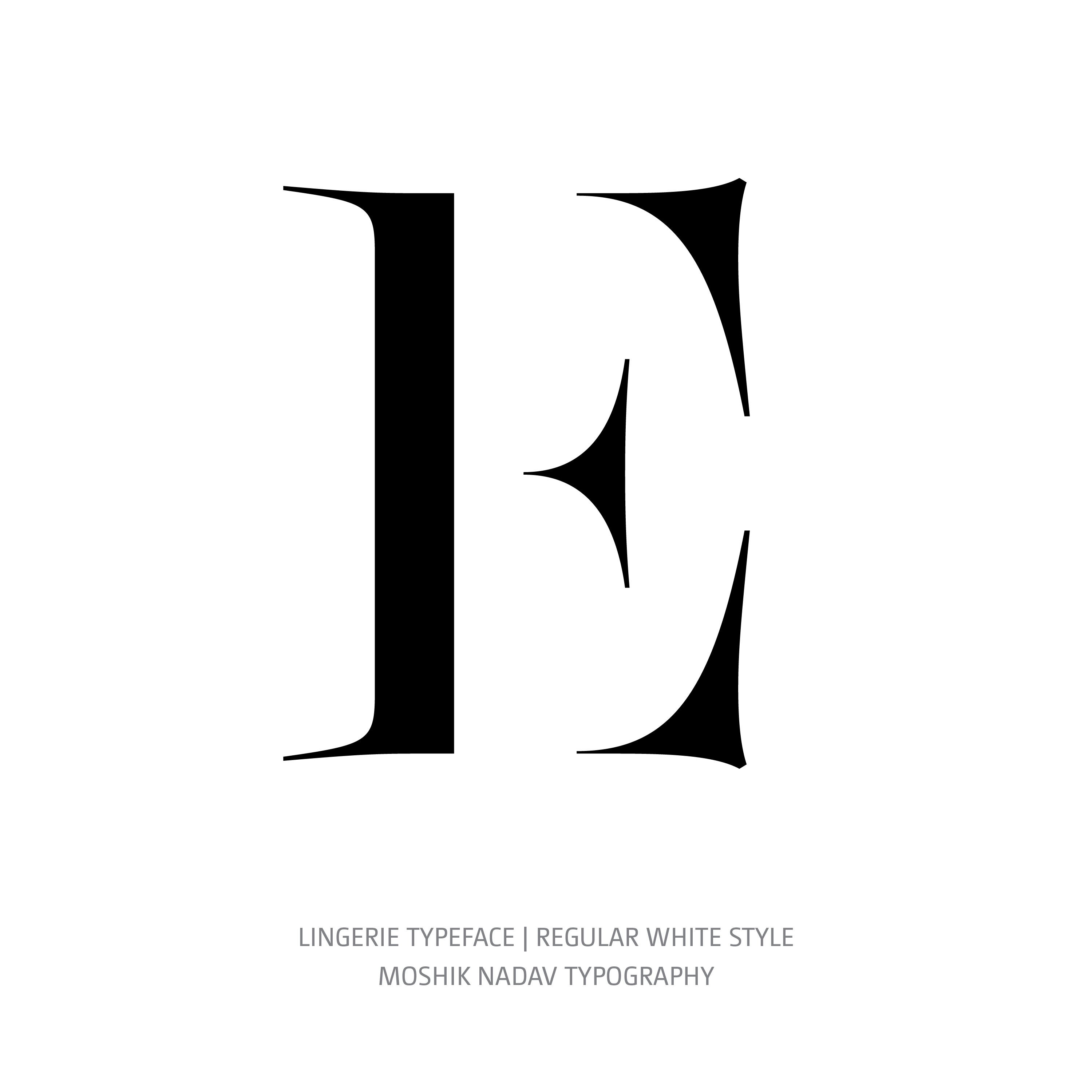 Lingerie Typeface Regular White E