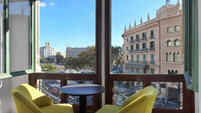 View from Hotel Ginebra, Barcelona