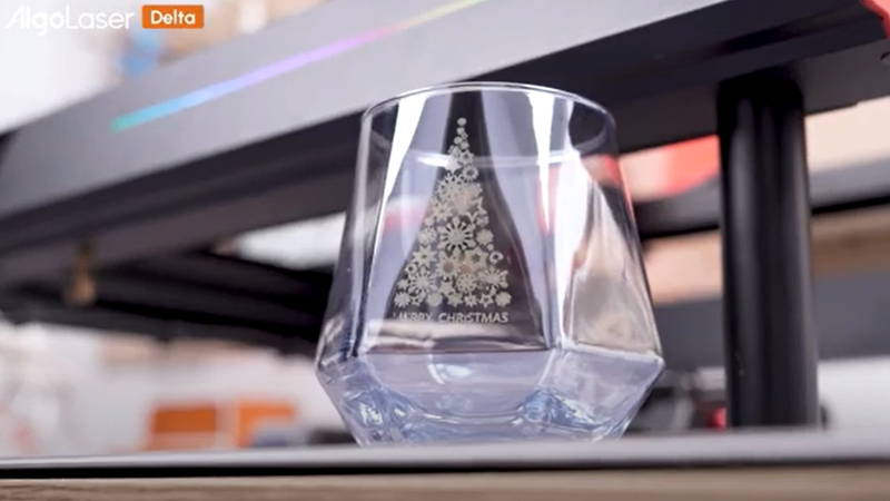 Laser Engraved Glass Mug Christmas