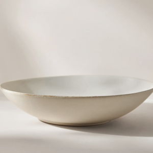 The Jasper Portuguese Stoneware Low Serving Bowl / Color: White