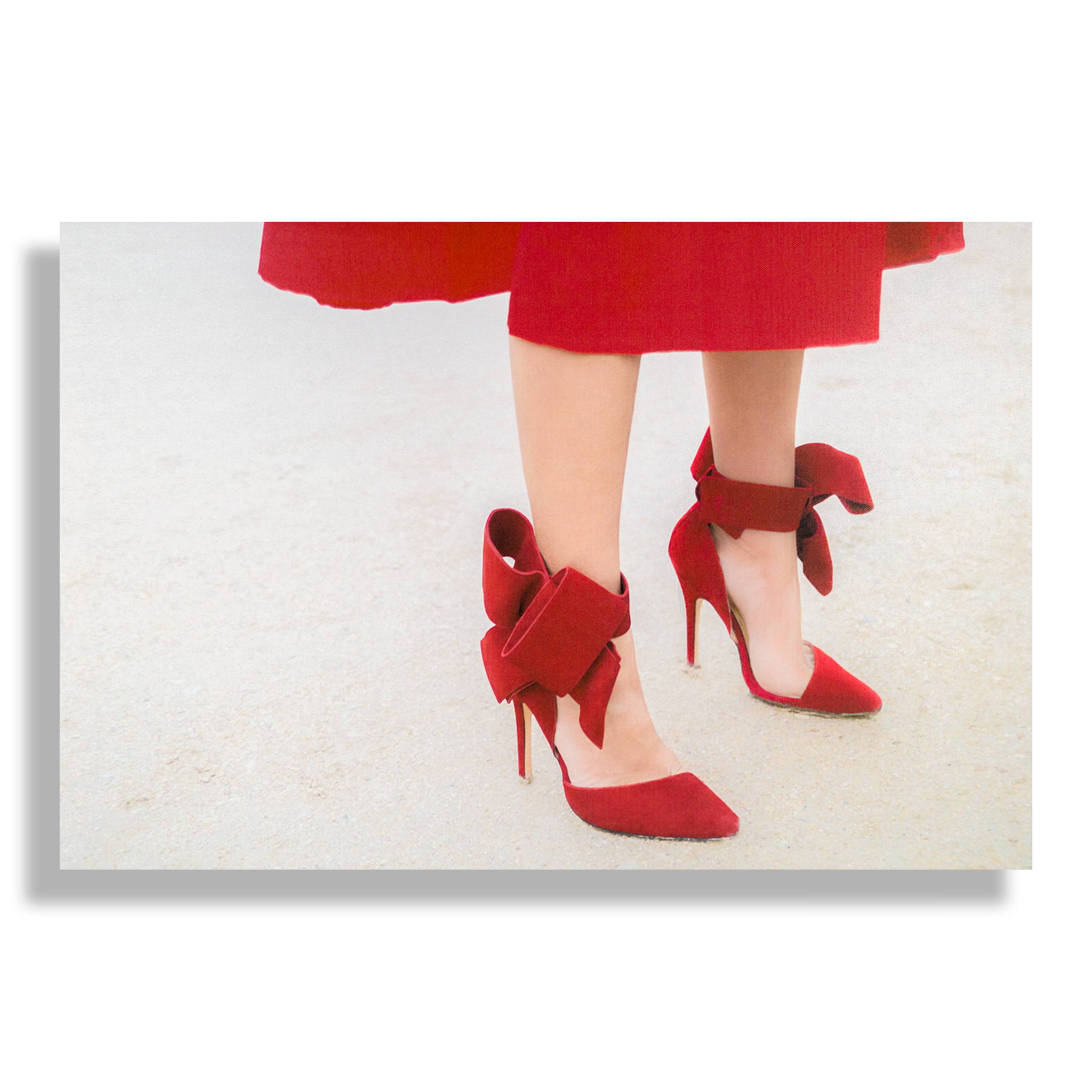 Fashion Wall Art Print - Red Over Heels - Recoveted