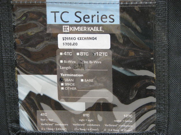 Kimber Kable 12TC 8Ft Pair Internal Bi-wire