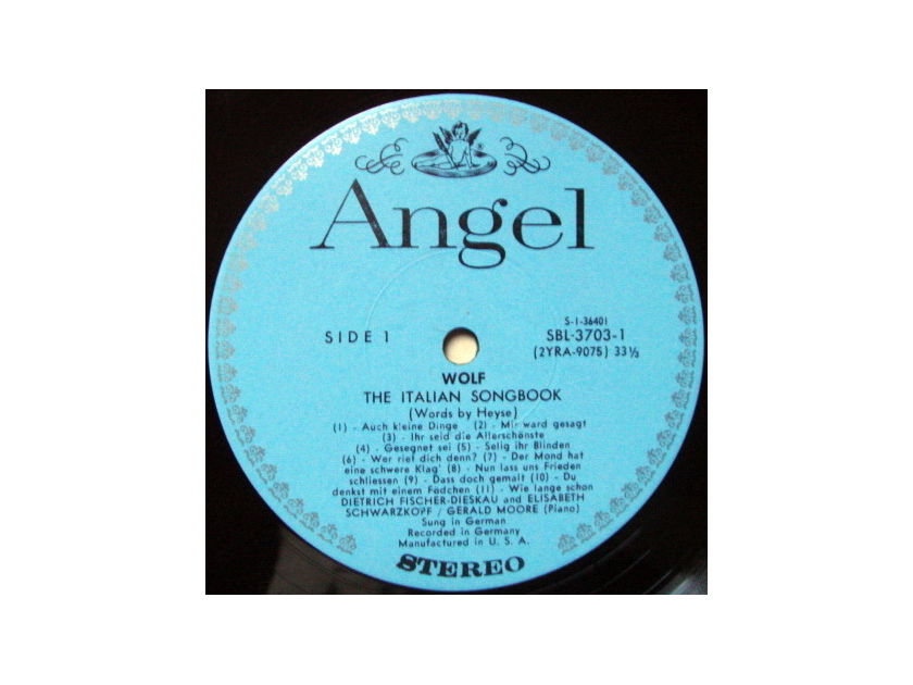 EMI Angel Blue / SCHWARZKOPF, - Wolf Italian Song Book,  NM, 2LP Box Set!