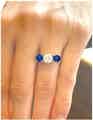 bespoke sapphire diamond trilogy rings