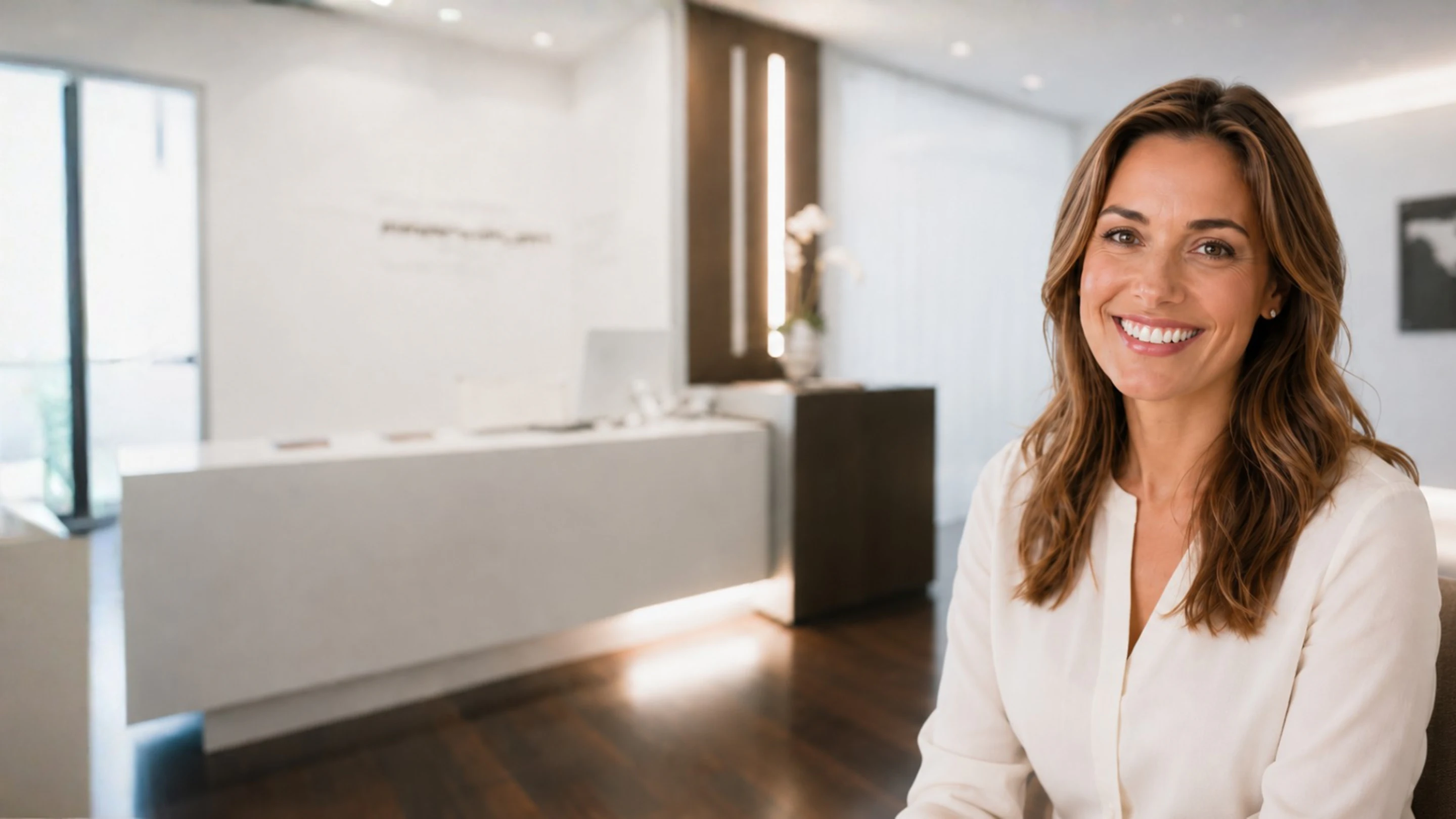 happy woman smiling