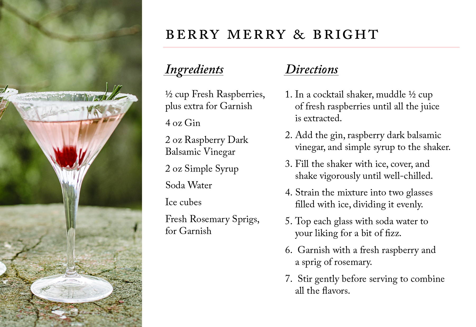 Berry, Merry & Bright Cocktail Recipe