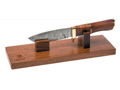 2022 Knife of The Year-Damascus Knife with Walnut Holder