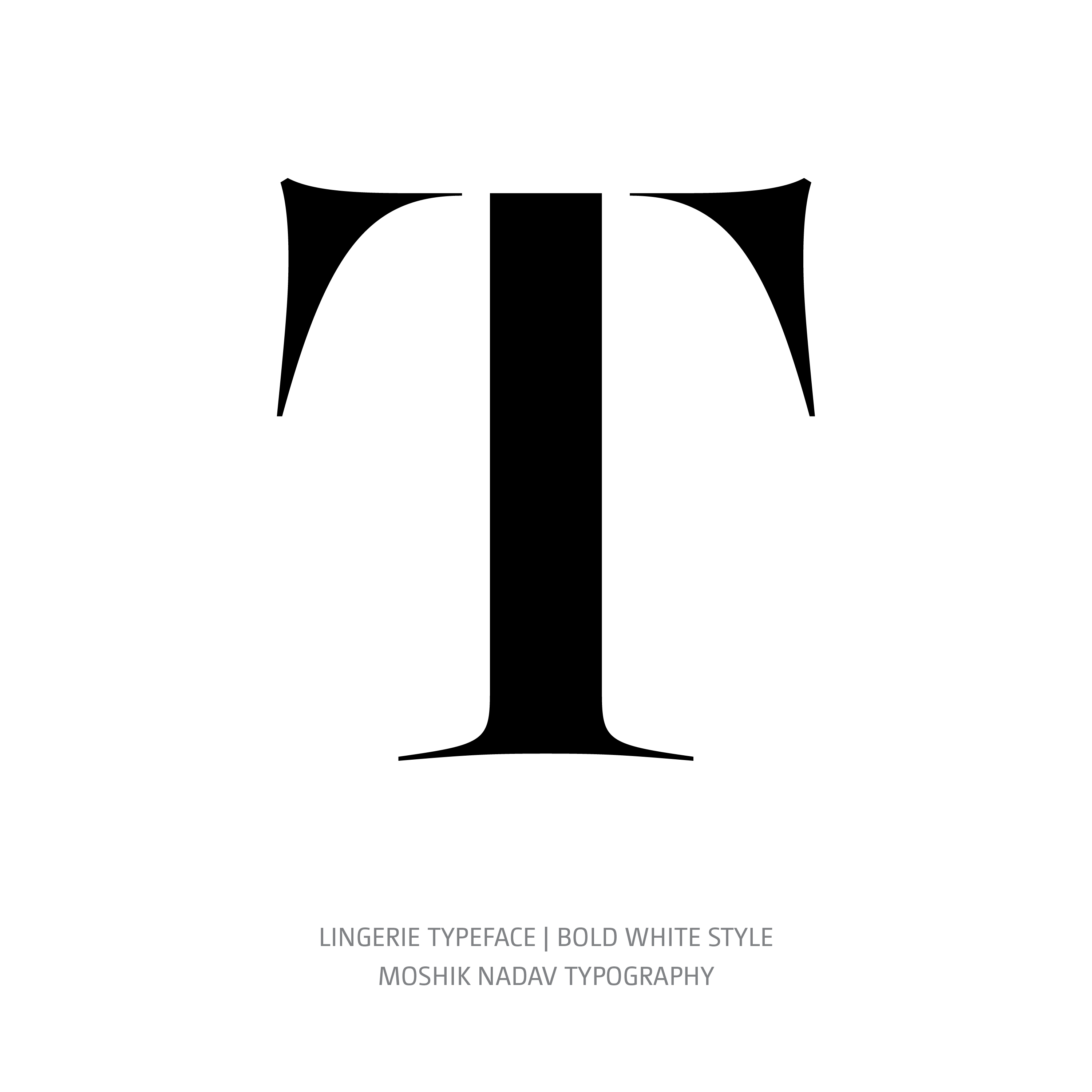 Lingerie Typeface Bold White T