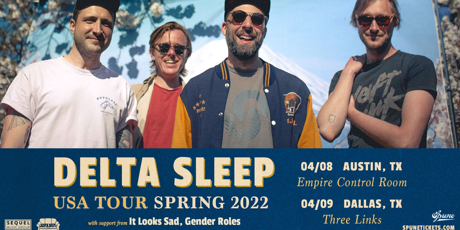 Delta Sleep w/ It Looks Sad., Gender Roles at Empire Control Room 4/8/22 promotional image