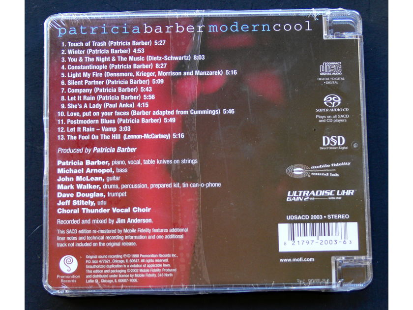 MFSL SACD PATRICIA BARBER ** SEALED **  - MODERN COOL Gold Super Audio CD  MoFi