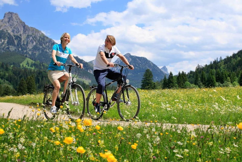 Radfahren zu zweit im Allgäu Urlaub