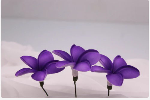 Midnight Bloom Frangipani Real Touch (6 Pack) - Realistic Artificial Flowers - Image 5