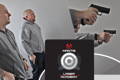 Two Men Doing Shooting Drill Using the Mantis Laser Academy: Dry Fire Laser Training System