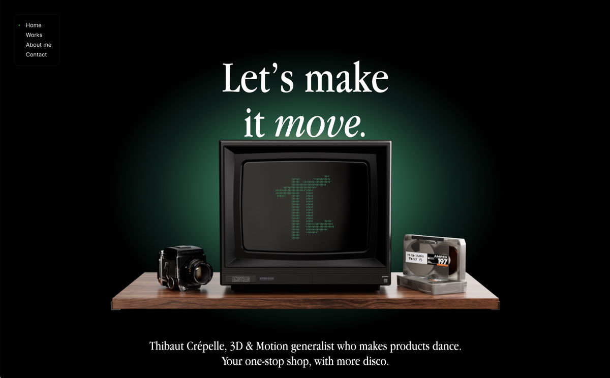 Screenshot of Thibaut Crépelle, from the videography websites collection.
