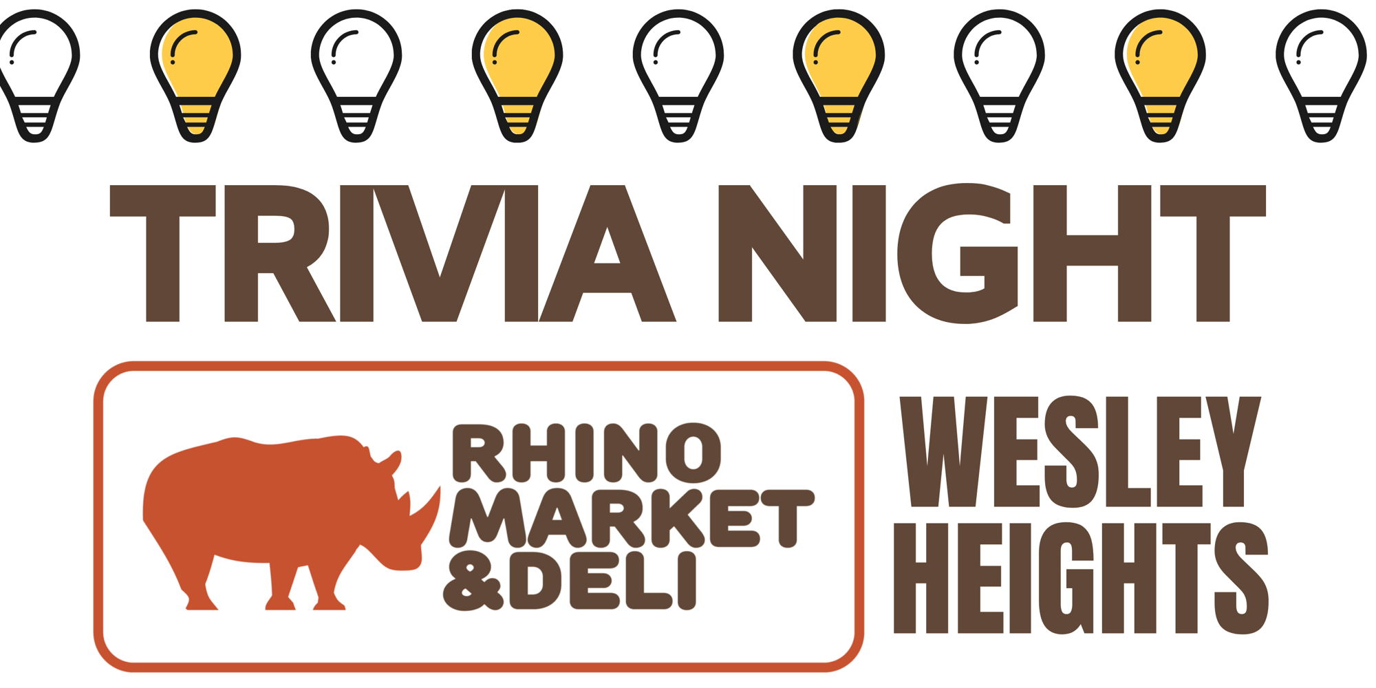 TRIVIA NIGHT at Rhino Market & Deli - W. Morehead St promotional image