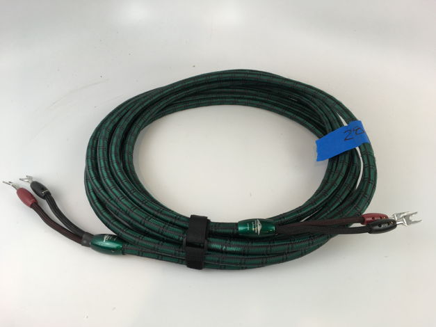 AudioQuest Pikes Peak 28' LONG Speaker Cables with Spad...