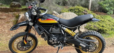 2018 DUCATI SCRAMBLER DESERT SLED motorcycle for rent near Sonora, CA