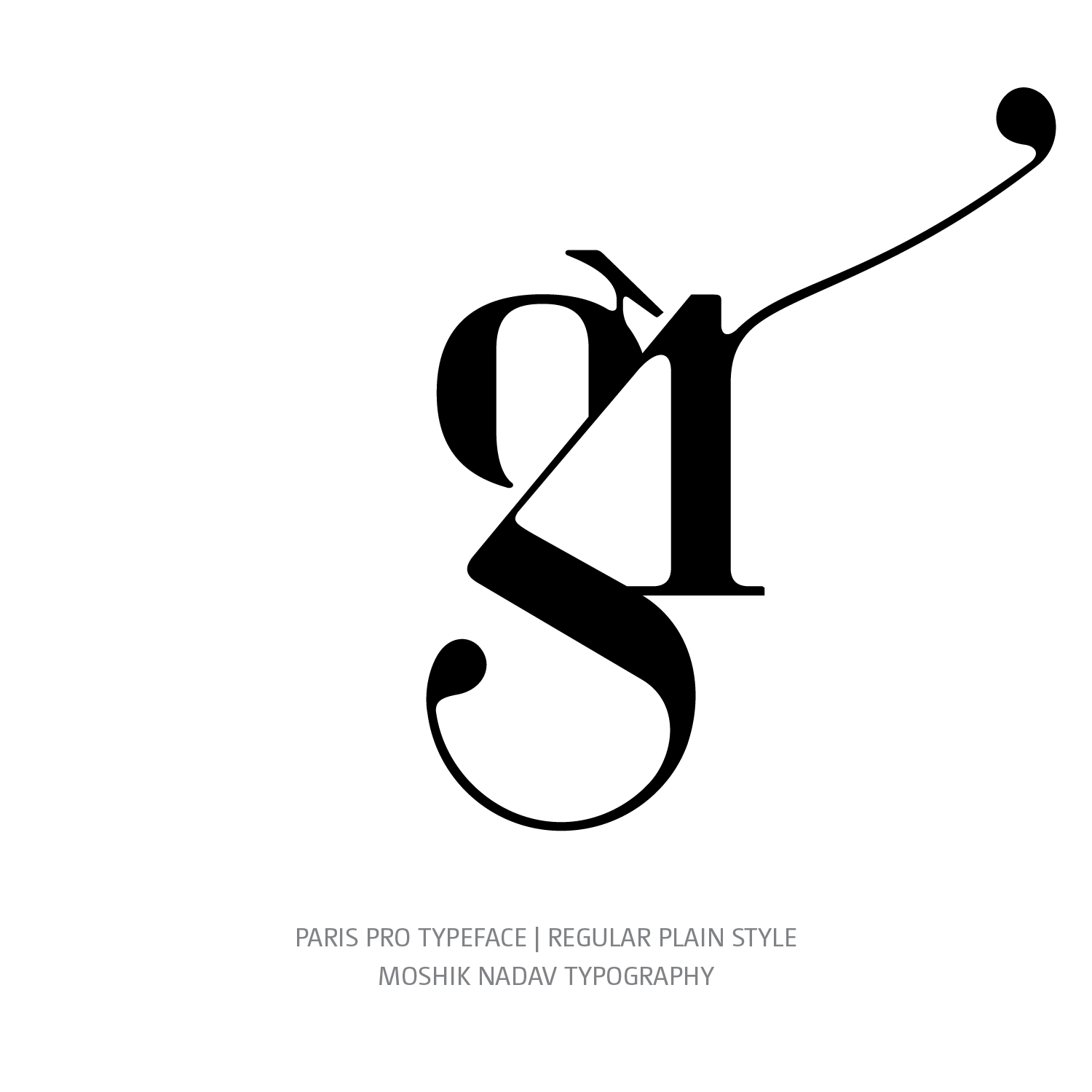 Paris Pro Typeface Regular gr alternative ligature