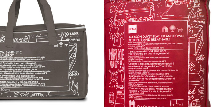 lint Montgomery Optimistisch Hema Dekbed | Dieline - Design, Branding & Packaging Inspiration