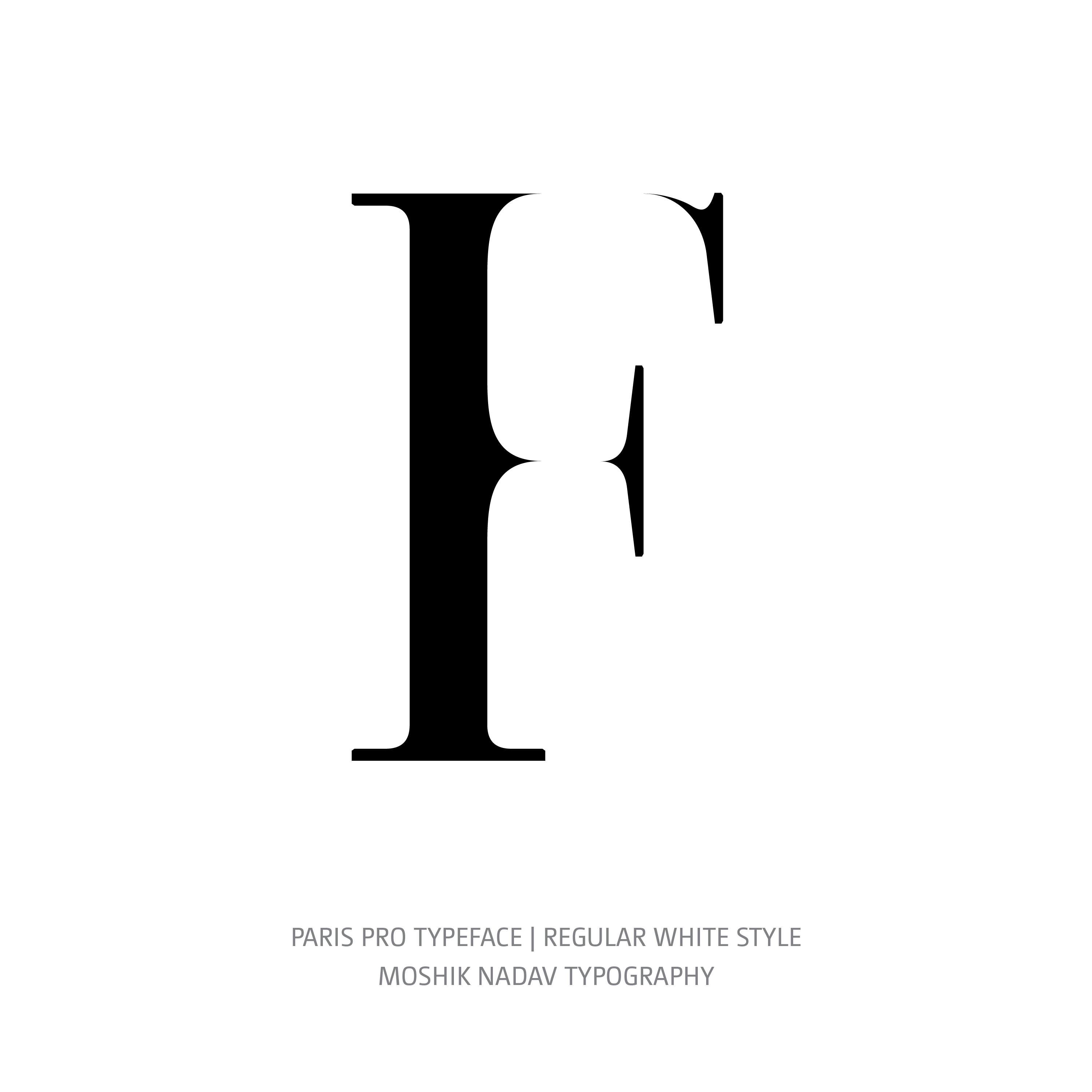 Paris Pro Typeface Regular White F