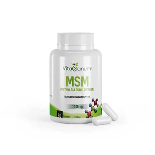 MSM 1000mg 90 Comprimés De Méthylsulfonylméthane - Fabrication En Pharmacie