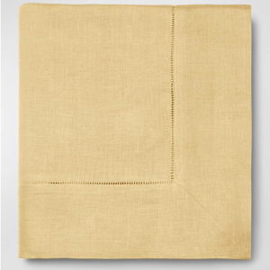 Sferra Hemstitch Tablecloth, 66" x 106", Butter