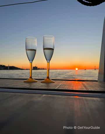 Sipping a drink and feeling the sea breeze