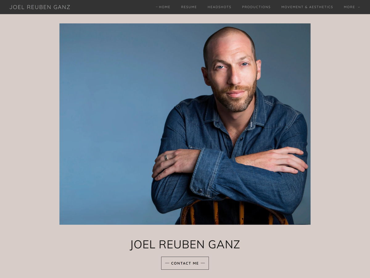 Screenshot of Joel Ruben Ganz, from the actor websites collection.