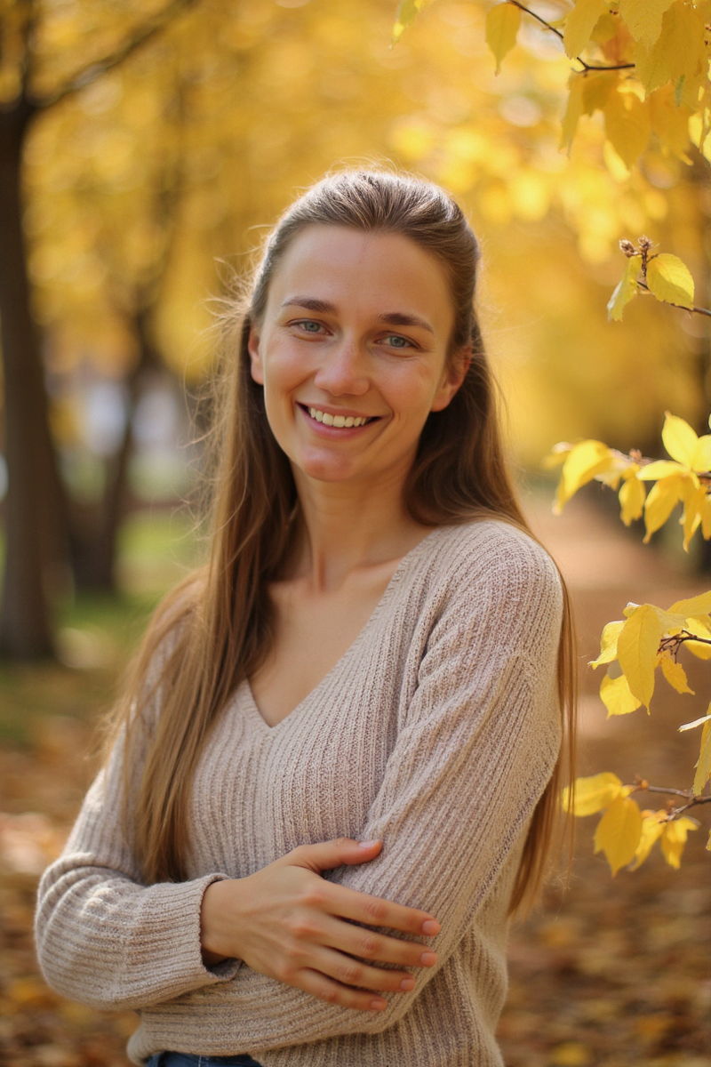 Photo generated by Secta Labs in style of Autumn Portraits