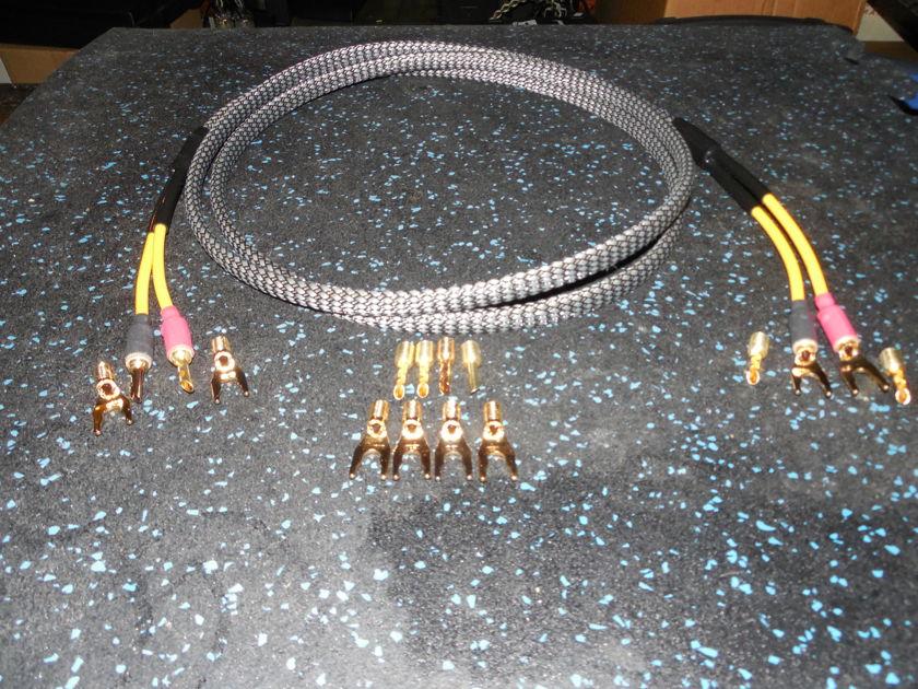 SILVER/TEFLON SPEAKER CABLES  LYRE Convertible 8' Convertible Speaker Cable System