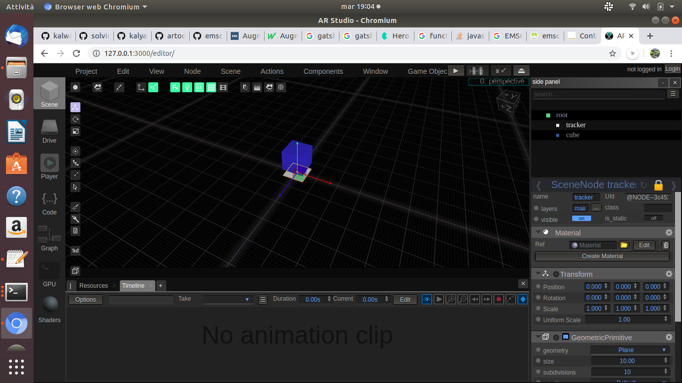 arStudio javascript editor test