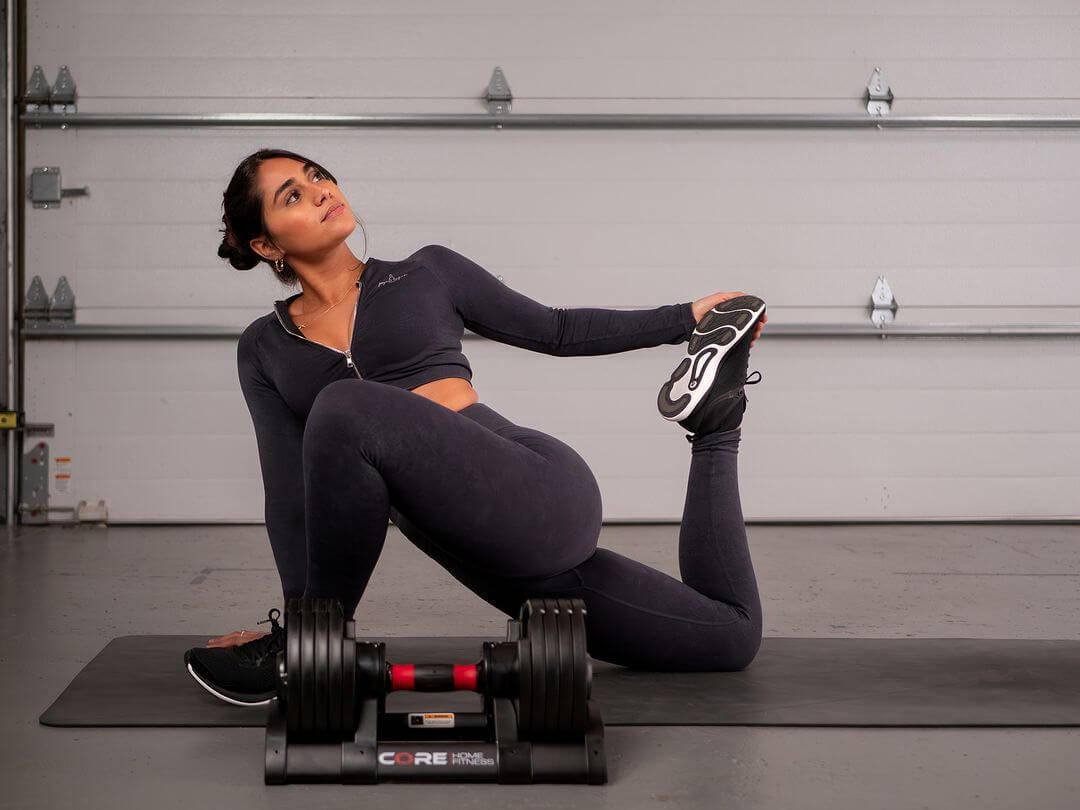 Core Fitness Adjustable Dumbbell Weight Set instagram