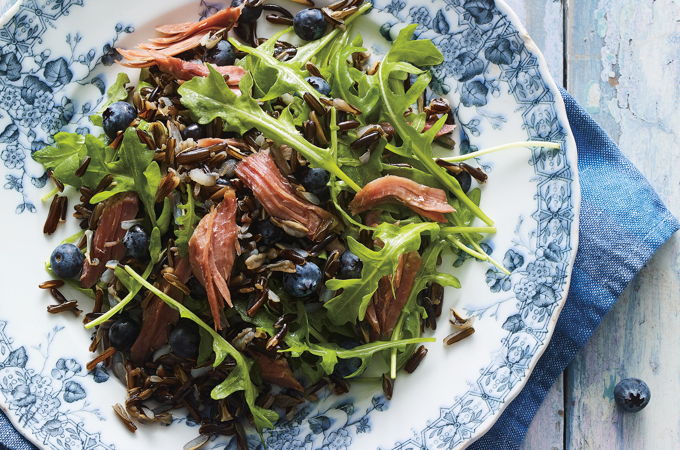 Duck, Blueberry and Wild Rice Salad